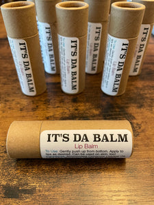 Our beloved IT'S DA BALM in a paper tube! Same amazing ingredients - jojoba oil, beeswax, vanilla - just different packaging. 